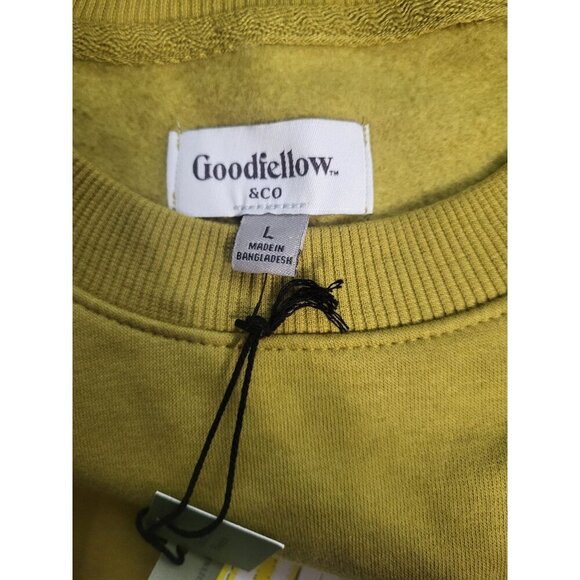 Goodfellow & Co men's L mustard yellow crewneck sweatshirt. NWT - Picture 3 of 7